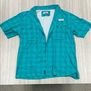 Magellan Outdoors Blue Aransas Pass Casual Button Down Shirt